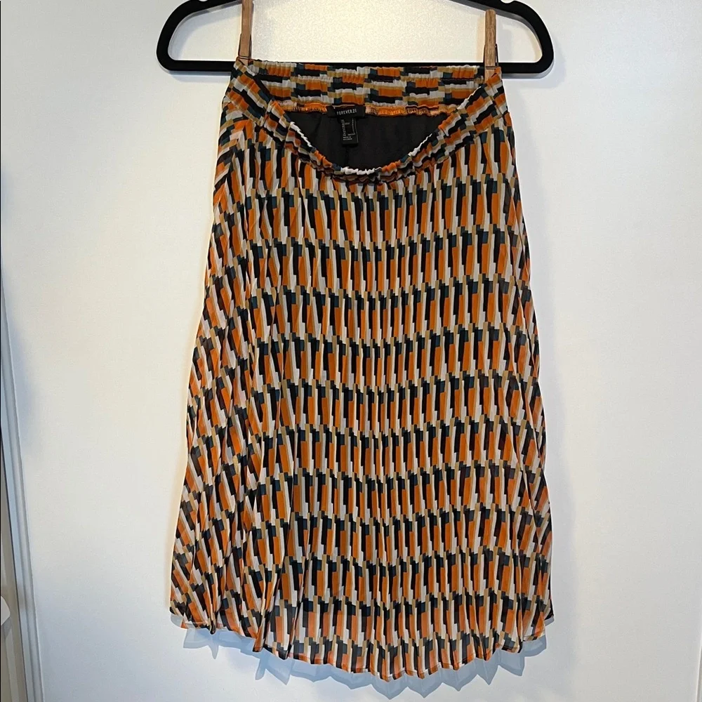 Forever 21 A-Line Skirt - Orange and Black - Picture 1 of 3
